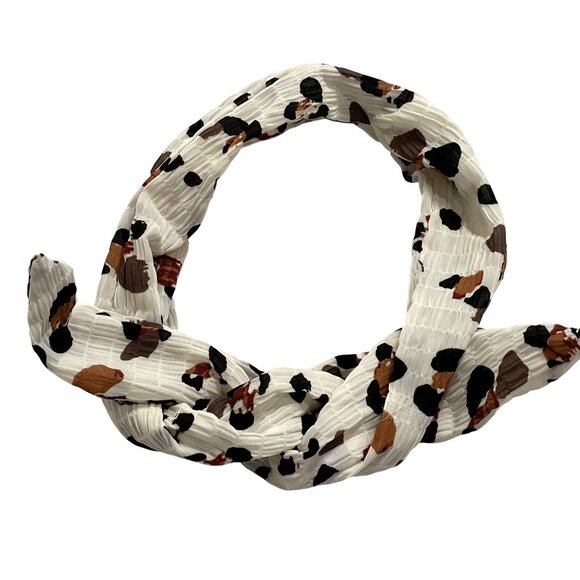 Atelier Des Femmes Headband in White Brown Black Print main image 4